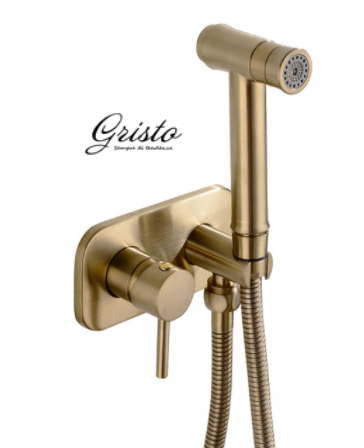 Гигиенический душ встраиваемый Gristo Gold GG-3045 золото матовый - фото 4621