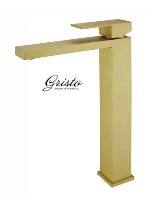 Смеситель для раковины высокий Gristo Gold GG-4103 золото матовое - фото 4645