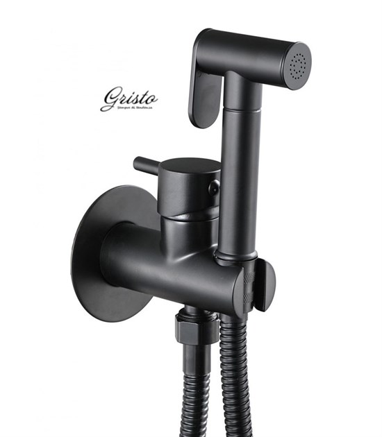 Гигиенический душ встраиваемый Gristo Black GB-3042 черный матовый - фото 4691