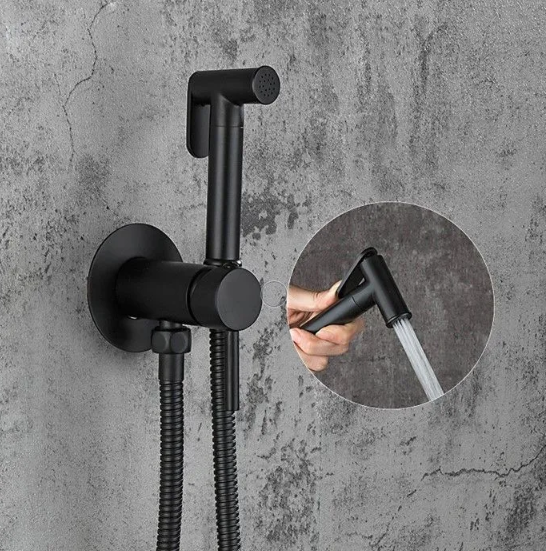 Гигиенический душ встраиваемый Gristo Black GB-3041-1 черный матовый 1855 - фото 5895