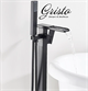 Каскадный смеситель для ванной напольный Gristo Black GB-4036 черный матовый - фото 4703