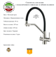 Смесители для кухни с гибким изливом и подключением под фильтр Gristo Chrome Matte GCM-3107 хром матовый 1853 - фото 5889