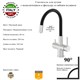 Смесители для кухни с гибким изливом и подключением под фильтр Gristo Chrome Matte GCM-3101 матовый хром 1908 - фото 6586