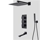 Душевая система скрытого монтажа c термостатом Gristo Black Termo GBT-4062-2 черный матовый 1944 - фото 6812