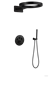 Душевая система скрытого монтажа c термостатом Gristo Black Matte Termo GBT-6063 черный матовый 1975 - фото 7165